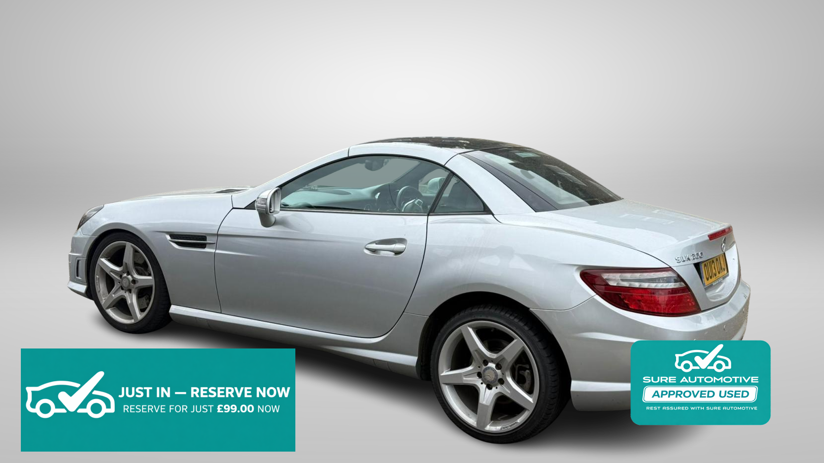 Mercedes-Benz SLK 1.8 SLK200 BlueEfficiency AMG Sport Convertible 2dr Petrol G-Tronic+ Euro 5 (s/s) (184 ps)